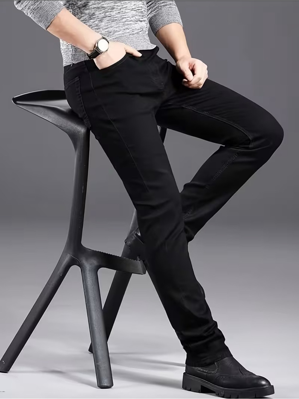 Zara Men's Skinny Fit Slim Black Jeans